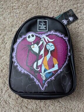 Disney The Nightmare Before Christmas Jack & Sally Heart Mini Backpack NWT